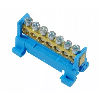 PAWBOL E.4023 madalaprofiililine klemmliist 7-pooluseline sinine 4mm² 24A 450V