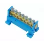PAWBOL E.4023 madalaprofiililine klemmliist 7-pooluseline sinine 4mm² 24A 450V