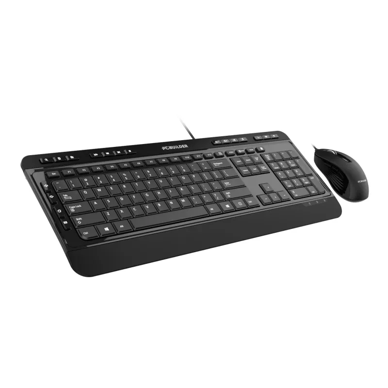 PCBuilder ALPHA vaikne juhtmega klaviatuuri ja hiire komplekt
