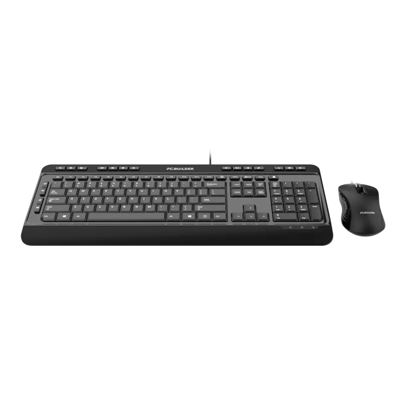 PCBuilder ALPHA vaikne juhtmega klaviatuuri ja hiire komplekt
