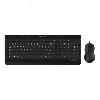PCBuilder ALPHA vaikne juhtmega klaviatuuri ja hiire komplekt