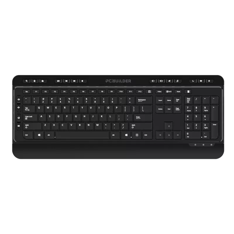 PCBuilder ALPHA vaikne traadita klaviatuuri ja hiire komplekt