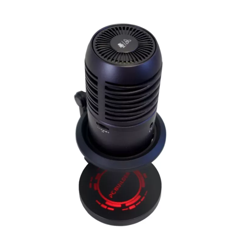 PCBuilder CAST CORE USB mängimikrofon - kondensaatormikrofon, kardioidne, RGB, USB-C