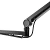 PCBuilder CAST STEADY Mikrofoni jalg - lauaklamber käärijalg, teras, 1.5 kg koormus, 750 mm ulatus, 360° pöörlemine, peidetud kaablihaldus, must