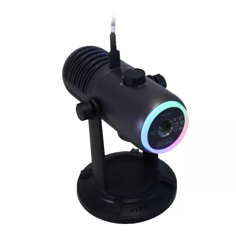 PCBuilder CAST ULTRA USB mängumikrofon - Kondensaator, Kardioid, RGB, Null-latentsusega jälgimine
