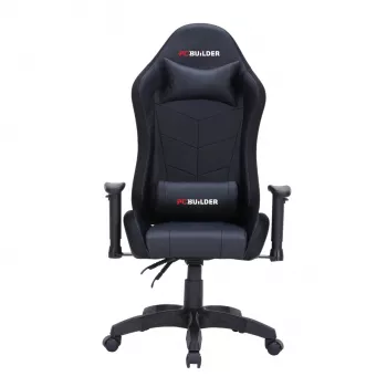 PCBuilder Navigator Lite mängitool - must PU-nahk, terasraam, Class 3 gaasitõstuk, reguleeritav nimmetugi ja peatugi, 120 kg kandevõime