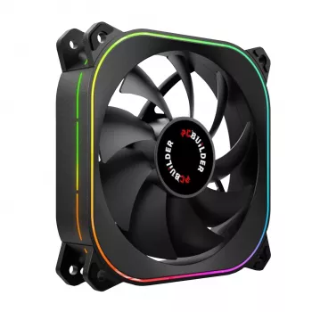PCBuilder TORNADO CHILL 120mm ARGB PWM korpusetuuleti - must