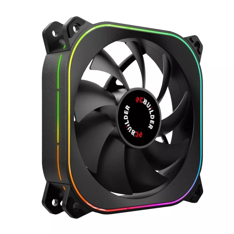 PCBuilder TORNADO CHILL ARGB 120mm ventilaatori komplekt - 3 tk, adresseeritav RGB, PWM, hüdrauliline laager, 65 CFM, 6-pordiline jaotur