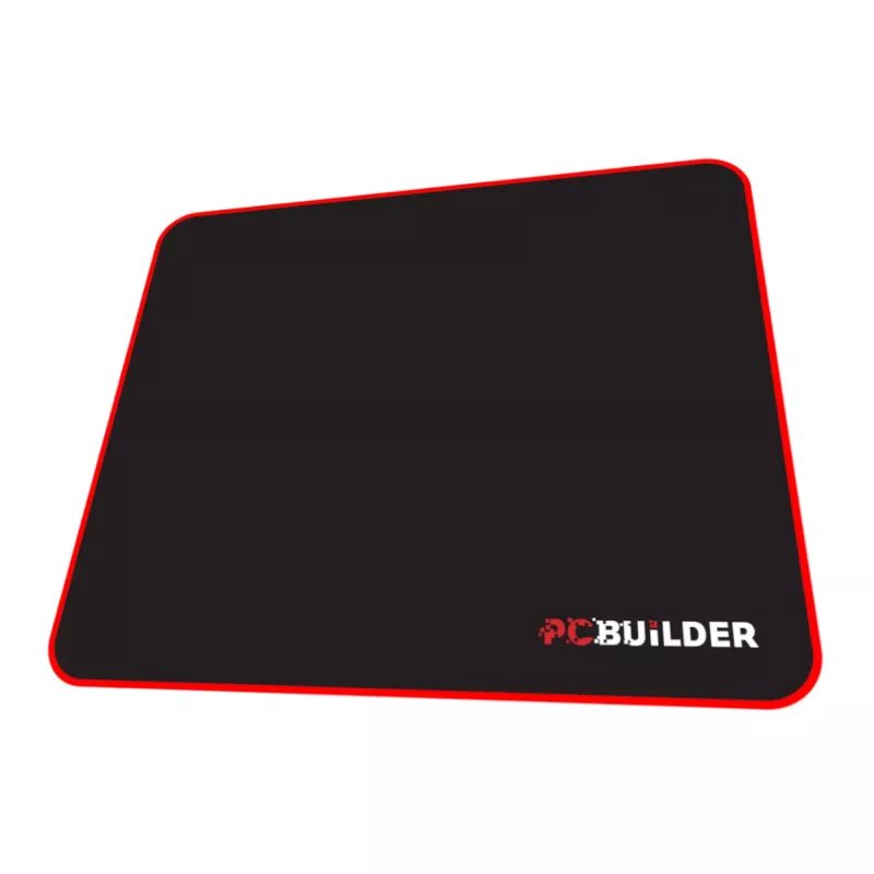 PCBuilder TRACK väike hiirematt – riidest pind, lahtiharutamist takistavad õmmeldud servad, libisemiskindel kummipõhi, 3 mm paks, must