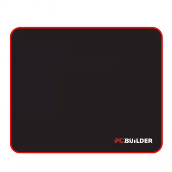 PCBuilder TRACK väike hiirematt – riidest pind, lahtiharutamist takistavad õmmeldud servad, libisemiskindel kummipõhi, 3 mm paks, must