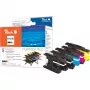 Peach PI500-129 ühilduv tindikassettide multipakk (5 tk, 2 musta, 1 tsüaan, 1 magenta, 1 kollane) Brother tindiprinteritele