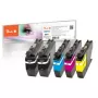 Peach PI500-267 multipakk ühilduvad tindikassetid Brother LC-3213 jaoks (5-pack, must ja värviline, 850/1375 lehekülge)