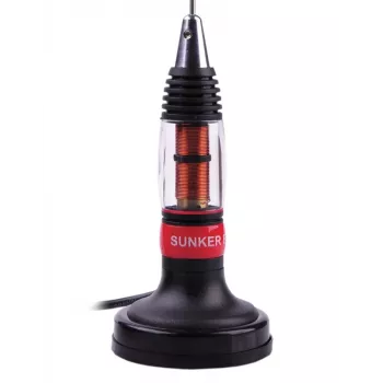 PEIYING Sunker Elite CB 119 CB-antenn magnetiga, 26.960-27.400 MHz, 100W, 50 oomi, 65cm, PL-259, RG-58 4m