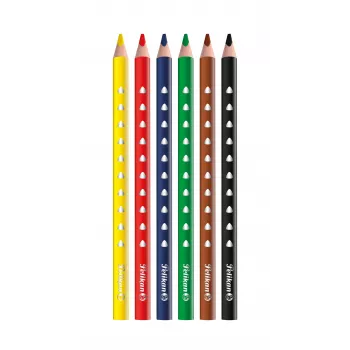 Pelikan 700610 värviliste pliiatsite komplekt, 6 tk (must, pruun, roheline, punane, violetne, kollane)
