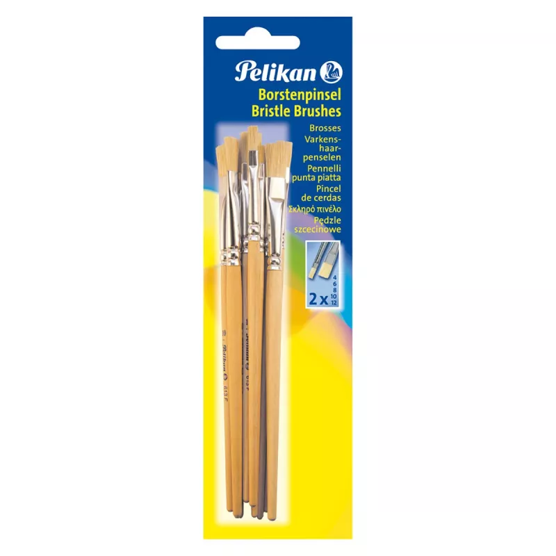 Pelikan 720409 Lame pintsel, suurus 9, hõbedane, 10 tükki