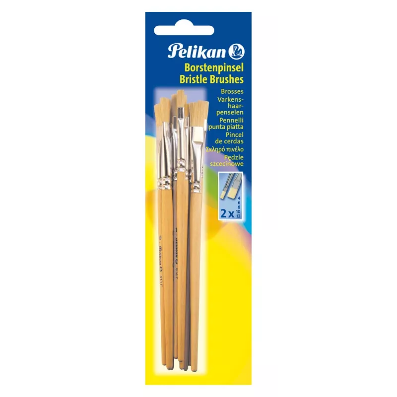 Pelikan 720409 Lame pintsel, suurus 9, hõbedane, 10 tükki
