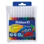 Pelikan 985663 peenikeste viltpliiatsite komplekt, 10 erinevat värvi, pestav tint, ventileeritavad turvakorgid, peenike 1,0 mm ots