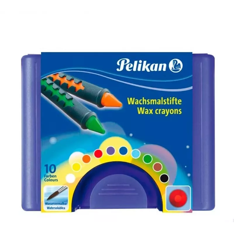 Pelikan K12 vahakriidid 10 värviga pappkarbis 723155