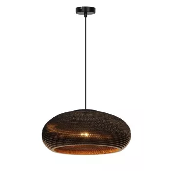 Ripplamp Paber E27 Pruun/Must