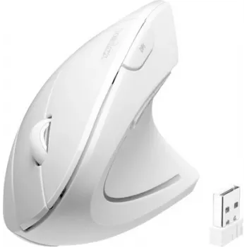 Perixx PERIMICE-713 juhtmevaba ergonoomiline vertikaalne hiir, valge, 6 nuppu, reguleeritav 1000/1500/2000 DPI, 2,4 GHz, paremakäelistele 11937