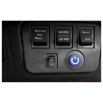 PETMEX akutoiteline džiip HP012 lastele LED-tulede ja MP3-ga, must