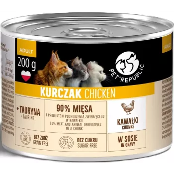 PETREPUBLIC Adult kanaliha tükid kastmes märg kassitoit – 10 x 200g