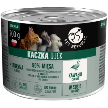 PETREPUBLIC Adult Sterile pardilihaga tükid kastmes – märg kassitoit – 10x200g