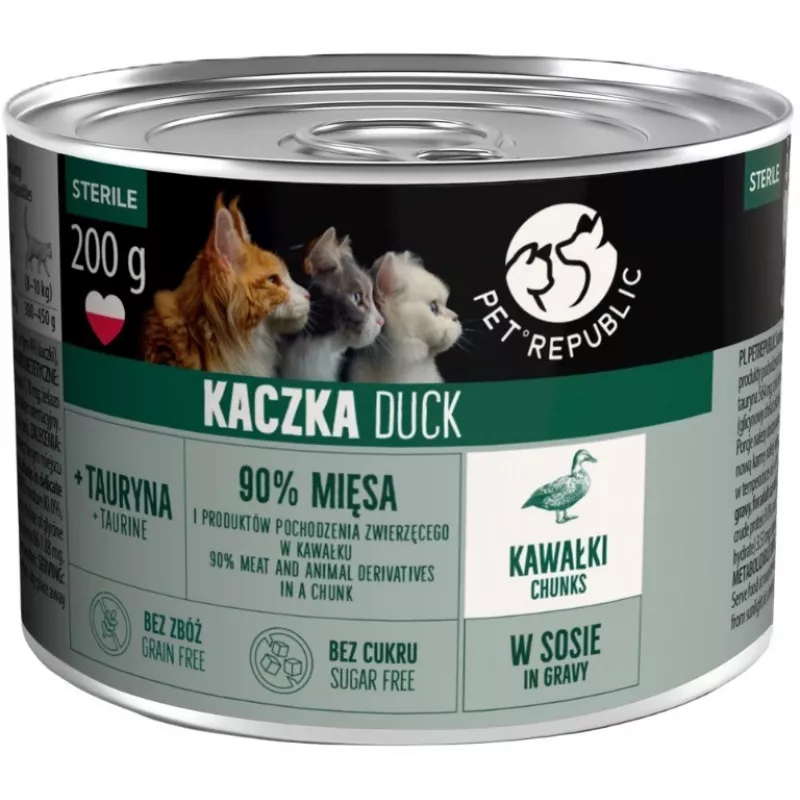 PETREPUBLIC Adult Sterile pardilihaga tükid kastmes – märg kassitoit – 10x200g
