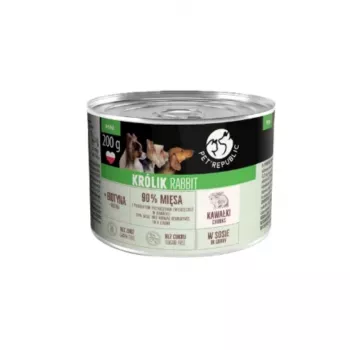 PETREPUBLIC tükid küülikulihaga kastmes märg koeratoit – 10 x 200g