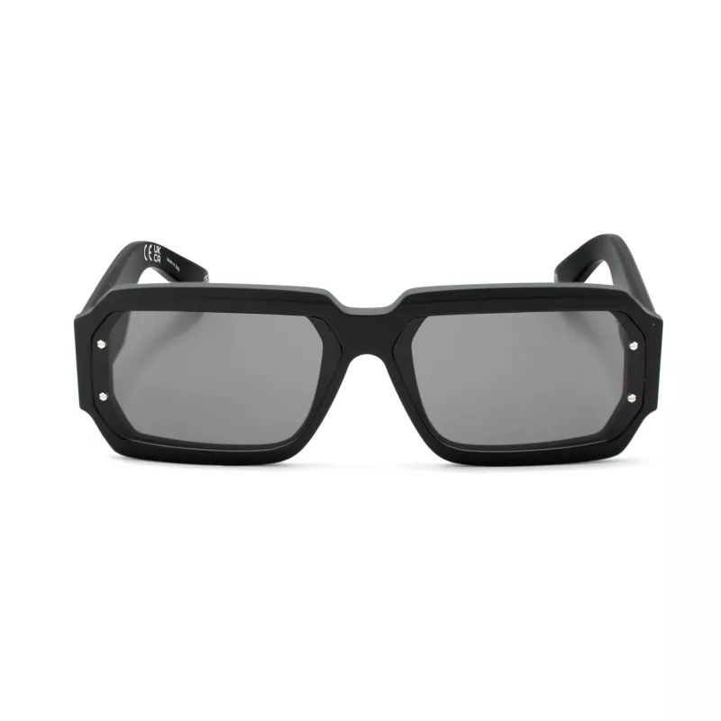 PHILIPP PLEIN MAN SPP150-670703 Päikeseprillid Ristkülikukujuline Must Raam Hall Lääts 67/11/145 mm