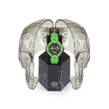 Philipp Plein meeste automaatkell PWPFA0624 46mm roostevaba teras must silikoon