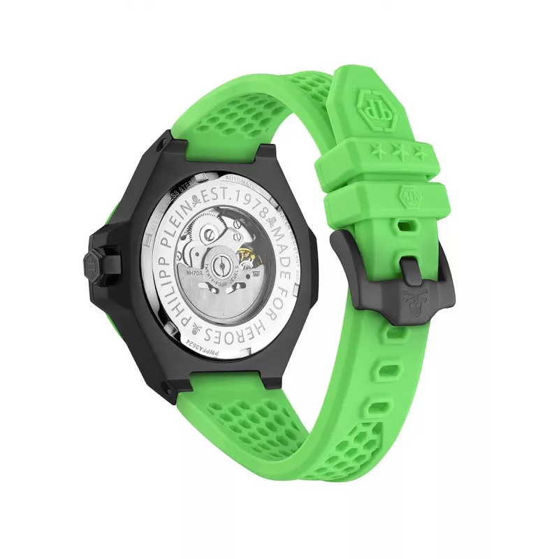 Philipp Plein meeste automaatkell PWPFA0624 46mm roostevaba teras must silikoon