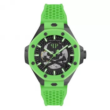 Philipp Plein meeste automaatkell PWPFA0624 46mm roostevaba teras must silikoon