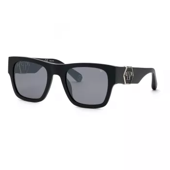 Philipp Plein meeste päikeseprillid SPP042M54703X - must raam, hall lääts, 54 mm