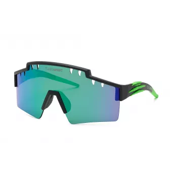 PHILIPP PLEIN SPORT SSP001-99U28V meeste päikeseprillid - must raam, hallid läätsed, kilpstiil