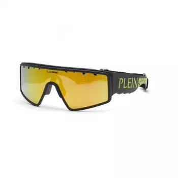 PHILIPP PLEIN SPORT SSP007-99U28G meeste spordipäikeseprillid, ristkülikukujulised ümbrisega, täisraam, UV400 kaitse, 99 mm lääts, 130 mm sang
