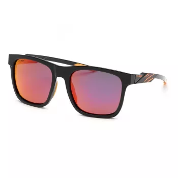 Philipp Plein Sport SSP010-56Z42P Meeste Ristkülikukujulised Päikeseprillid - Must Raam, Hall Polariseeritud Lääts 56/19/135 mm