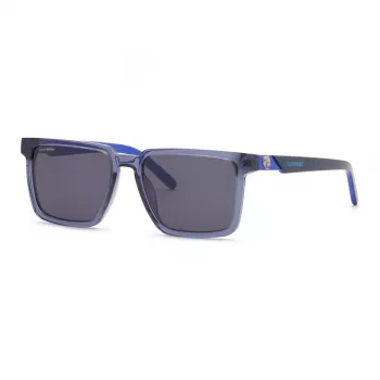 Philipp Plein Sport SSP034-5604AL meeste ristkülikukujulised päikeseprillid - must raam, hallid läätsed 56/18/145 mm
