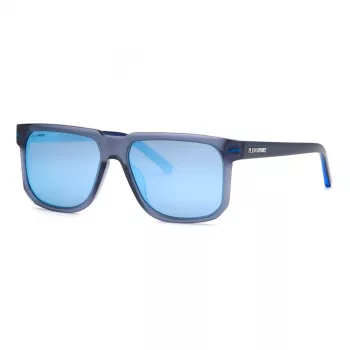 Philipp Plein Sport SSP037-59UA1P meeste päikeseprillid - läikiv must atsetaatraam, suitsused polükarbonaat läätsed, 59/16/150 mm