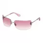 Philipp Plein SPP027V950A39 Naiste ruudukujulised päikeseprillid - must atsetaatraam, hall lääts, 95mm