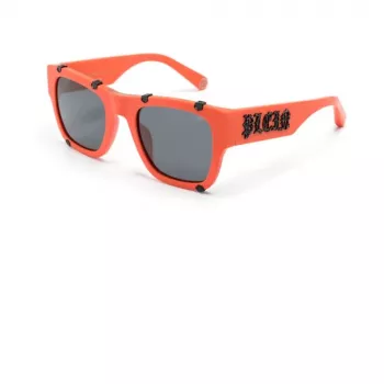 Philipp Plein SPP042W54V47F meeste ristkülikukujulised päikeseprillid must/hall 54/23/145 mm