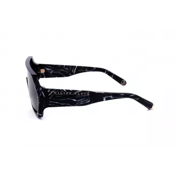 Philipp Plein SPP047-0Z21 meeste päikeseprillid, must raam, hallid läätsed, 99 mm