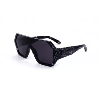 Philipp Plein SPP047-0Z21 meeste päikeseprillid, must raam, hallid läätsed, 99 mm