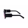 PHILIPP PLEIN SPP093M-703V Meeste ruudukujulised pilootpäikeseprillid, must atsetaatraam, hallid polükarbonaat läätsed, UV400 kaitse, 65/16/145 mm