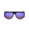 PHILIPP PLEIN SPP093M-703V Meeste ruudukujulised pilootpäikeseprillid, must atsetaatraam, hallid polükarbonaat läätsed, UV400 kaitse, 65/16/145 mm