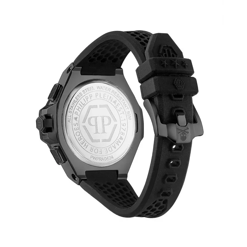 Philipp Plein The $keleton meeste automaatkell PWPRA0624 46mm roostevaba teras must silikoon