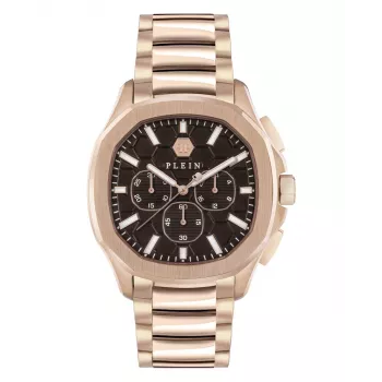Philipp Plein The Skeleton meeste kvartskell PWSAA0623 44mm must silikoonrihm