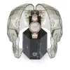 Philipp Plein naiste PWEAA0821 32mm roostevabast terasest kvartskell musta kolju sihverplaadiga