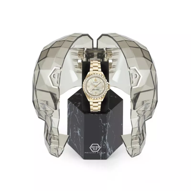 Philipp Plein Naiste PWPOA0624 The G.O.A.T. Kvarts Analoogkell 38 mm Roosakuldne