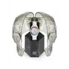 Philipp Plein naiste PWPPA0124 The Skeleton kvartskell 38mm roosakuldne PVD roostevabast terasest korpus must silikoonrihm